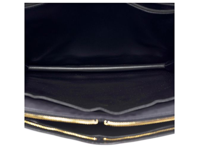 Chanel borsa a tracolla in pelle nera-101091 Nero - vista 9