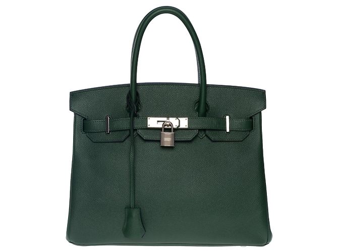 Hermès Borsa Hermes Birkin 30 in Pelle Verde - 101116 - vista 2