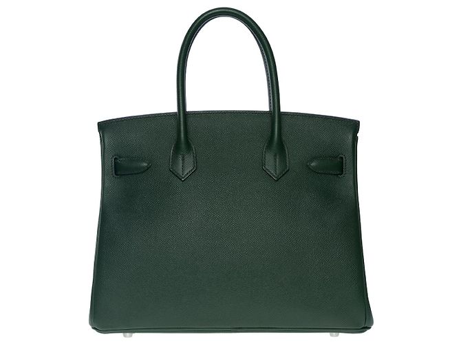 Hermès Borsa Hermes Birkin 30 in Pelle Verde - 101116 - vista 3