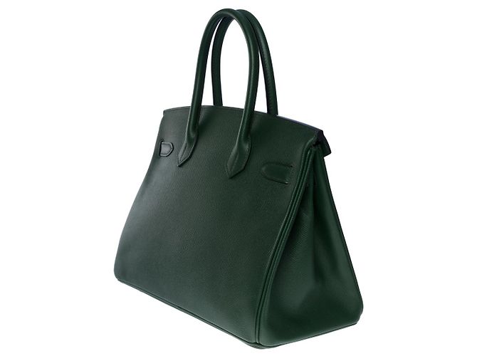 Hermès Borsa Hermes Birkin 30 in Pelle Verde - 101116 - vista 5