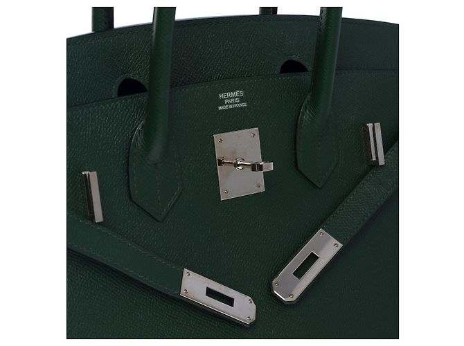 Hermès Borsa Hermes Birkin 30 in Pelle Verde - 101116 - vista 6