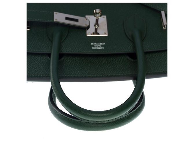 Hermès Borsa Hermes Birkin 30 in Pelle Verde - 101116 - vista 9