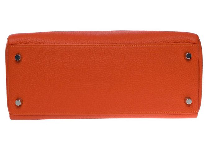 Hermès Borsa Hermes Kelly 28 in Pelle Arancione - 101120 - vista 10