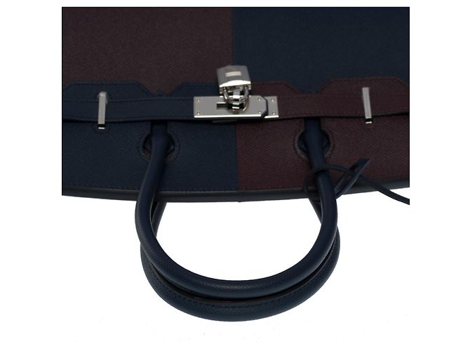 Hermès Borsa HERMES Birkin 30 in pelle blu - 101118 - vista 10
