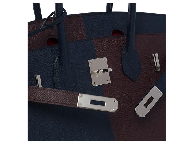 Hermès Borsa HERMES Birkin 30 in pelle blu - 101118 - vista 6