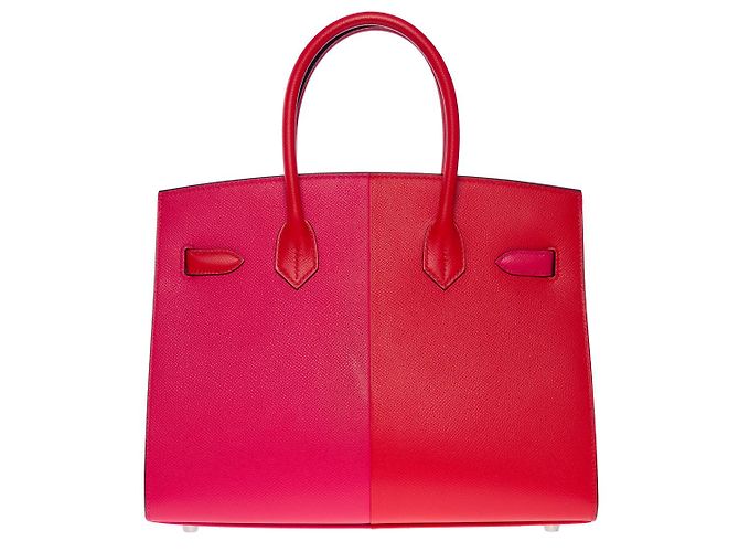 Hermès Borsa Hermes Birkin 30 in pelle rossa - 101051 Rosso - vista 3