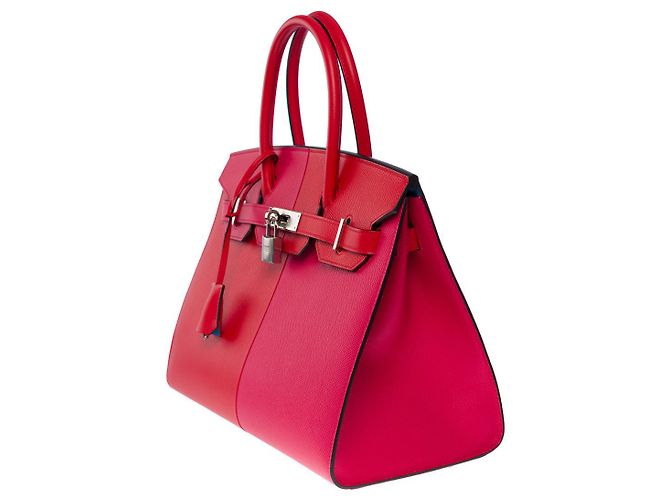 Hermès Borsa Hermes Birkin 30 in pelle rossa - 101051 Rosso - vista 4