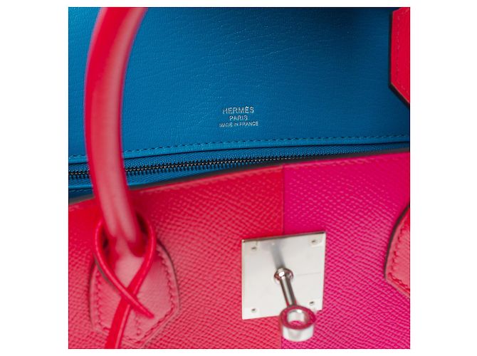 Hermès Borsa Hermes Birkin 30 in pelle rossa - 101051 Rosso - vista 9
