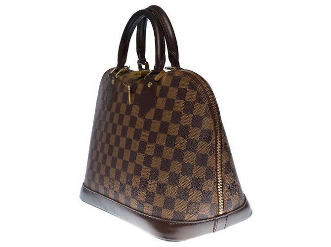 Borsa Alma LOUIS VUITTON in tela marrone - 100188 - vista 4