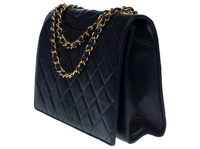 Timeless Borsa CHANEL in Pelle Blu Navy - 100644 - vista 3