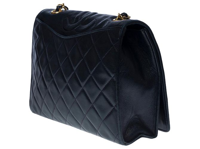 Timeless Borsa CHANEL in Pelle Blu Navy - 100644 - vista 4