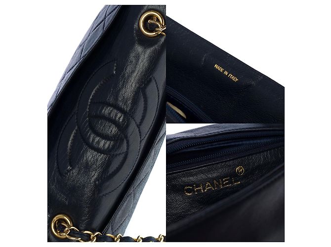 Timeless Borsa CHANEL in Pelle Blu Navy - 100644 - vista 5
