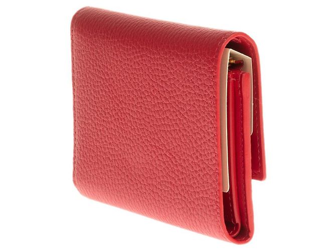 LOUIS VUITTON CAPUCINES COMPACT WALLET IN SCARLET RED TAURILLON LEATHER - view 4