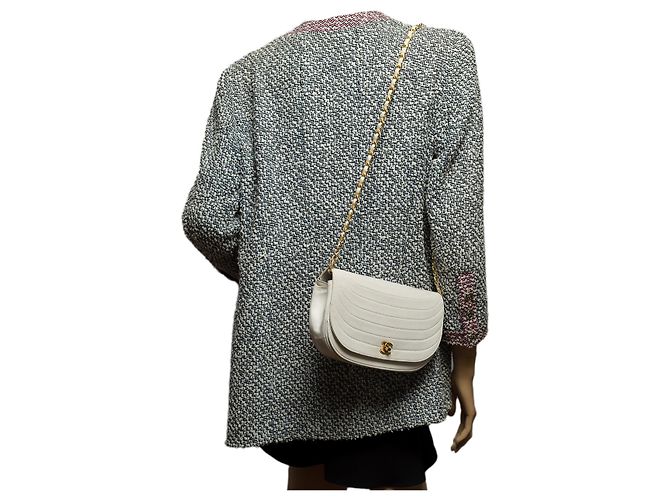 Timeless Borsa in Pelle Bianca CHANEL - 100669 Bianco - vista 11