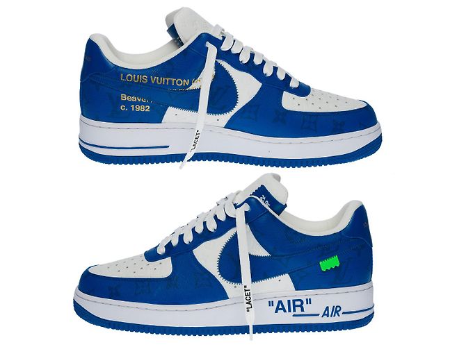 Scarpa LOUIS VUITTON in Pelle Blu - 100698 - vista 3