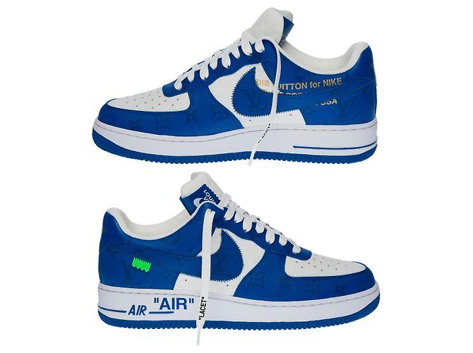 Scarpa LOUIS VUITTON in Pelle Blu - 100698 - vista 4