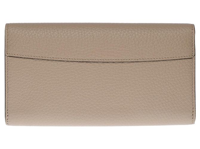PORTAFOGLIO LOUIS VUITTON CAPUCINES IN GALLET GRIGIO E PELLE TAURILLON MARRONE - vista 2