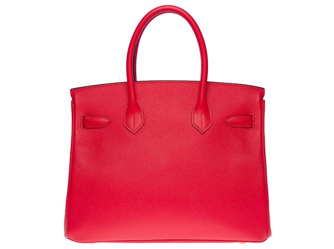 Hermès Borsa Hermes Birkin 30 in pelle rossa - 100449 Rosso - vista 2