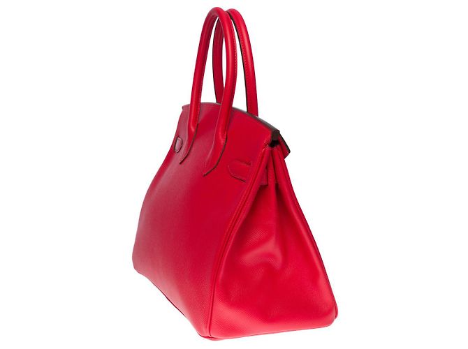 Hermès Borsa Hermes Birkin 30 in pelle rossa - 100449 Rosso - vista 4