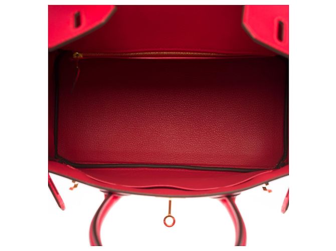 Hermès Borsa Hermes Birkin 30 in pelle rossa - 100449 Rosso - vista 7