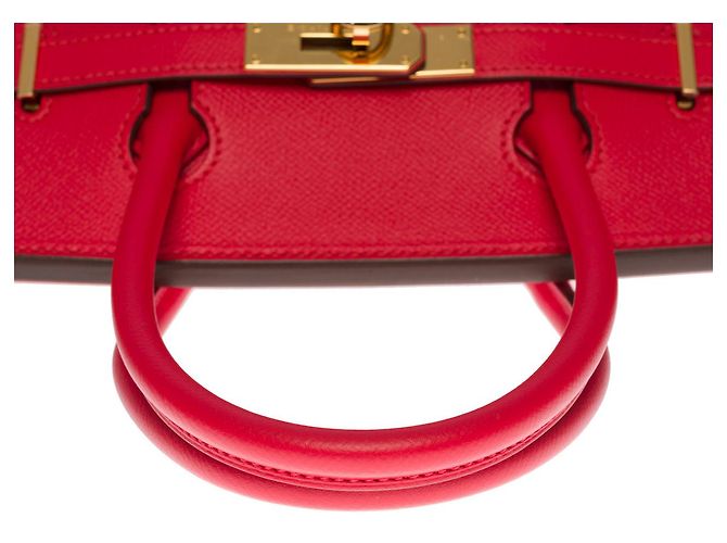 Hermès Borsa Hermes Birkin 30 in pelle rossa - 100449 Rosso - vista 8