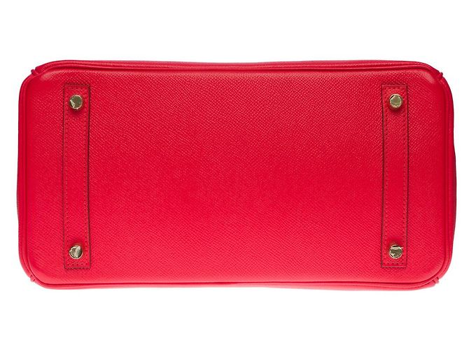 Hermès Borsa Hermes Birkin 30 in pelle rossa - 100449 Rosso - vista 9