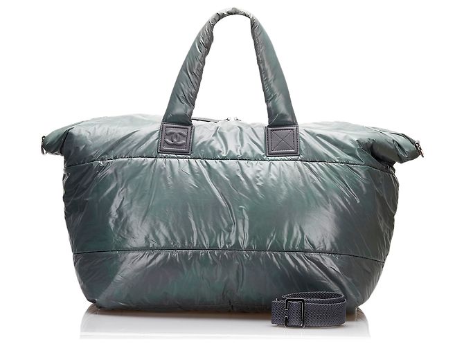 Borsa da viaggio Chanel Green Coco Cocoon Verde Verde scuro - vista 11