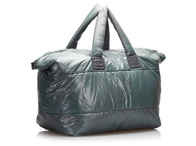 Borsa da viaggio Chanel Green Coco Cocoon Verde Verde scuro - vista 2