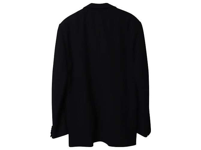 Prada Completo Giacca Monopetto e Tailleur Pantalone in Lana Nera - vista 3
