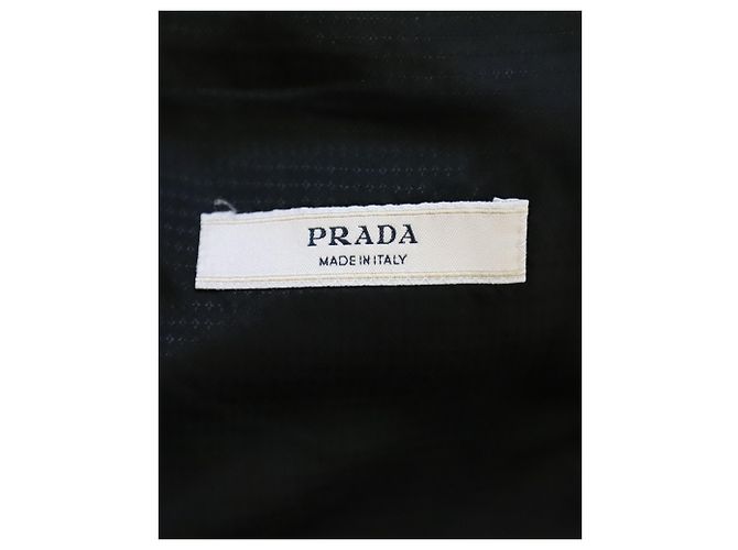 Prada Completo Giacca Monopetto e Tailleur Pantalone in Lana Nera - vista 5