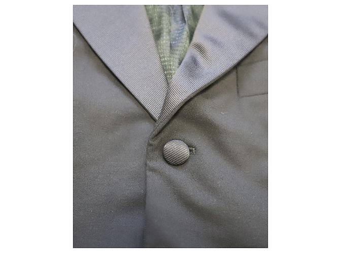 Prada Completo Giacca Monopetto e Tailleur Pantalone in Lana Nera - vista 6