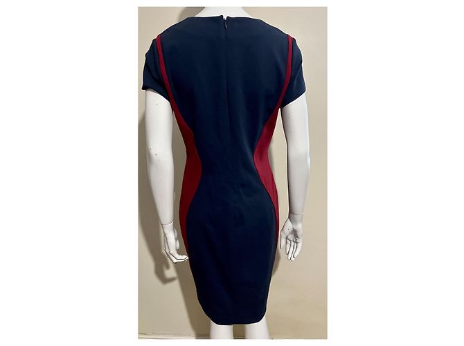 Diane Von Furstenberg Abito illusione sottile DvF Dayton Bordò Blu navy - vista 3