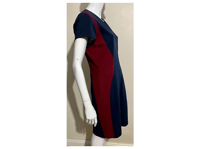 Diane Von Furstenberg Abito illusione sottile DvF Dayton Bordò Blu navy - vista 4