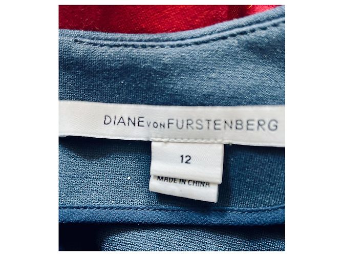Diane Von Furstenberg Abito illusione sottile DvF Dayton Bordò Blu navy - vista 5