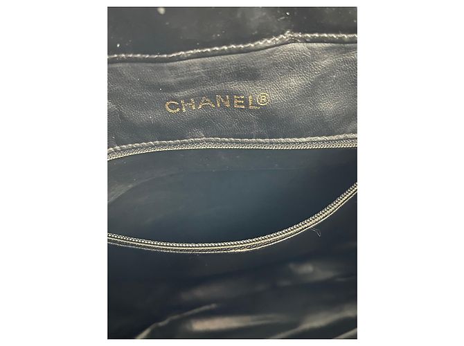 Zaino Chanel in vernice nera Nero - vista 8