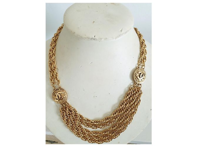 Collana Girocollo Chanel Oro Gold hardware - vista 5