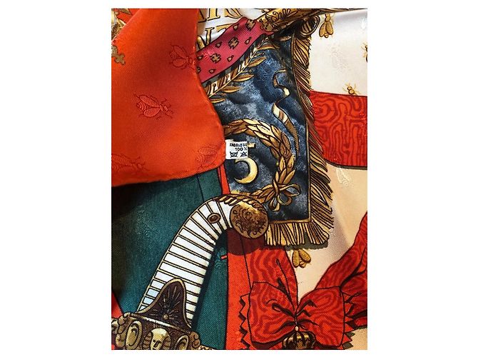Autre Marque Hermes Napoleon Seidentuch rot - Ansicht 4