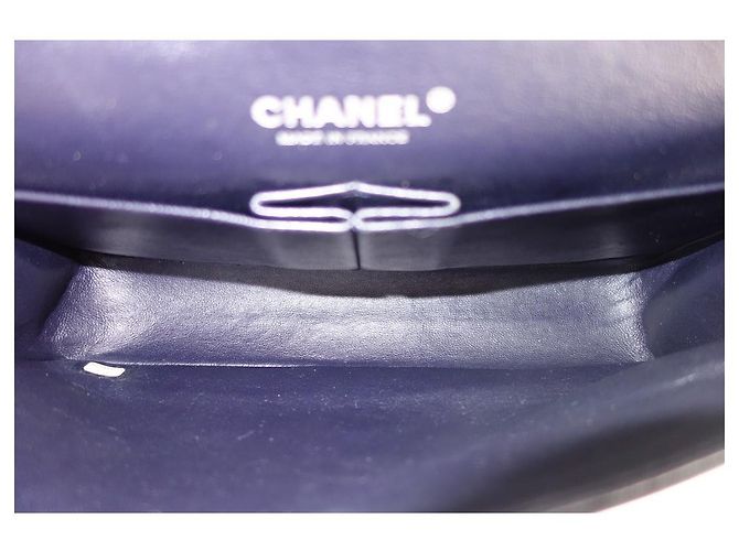 Timeless Borsa media Chanel Classic Blu navy - vista 6