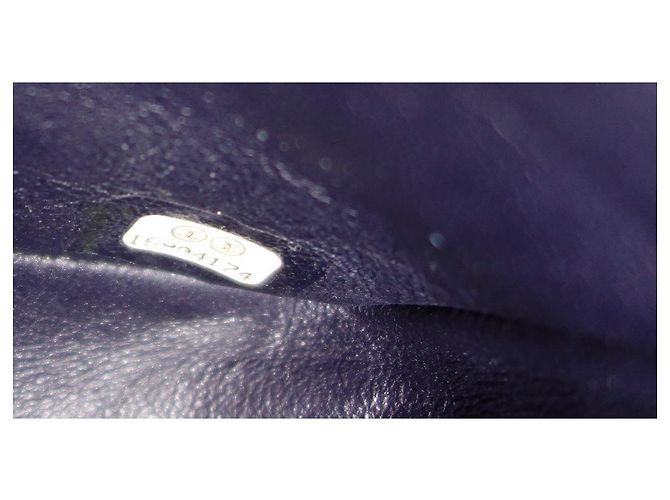 Timeless Borsa media Chanel Classic Blu navy - vista 7
