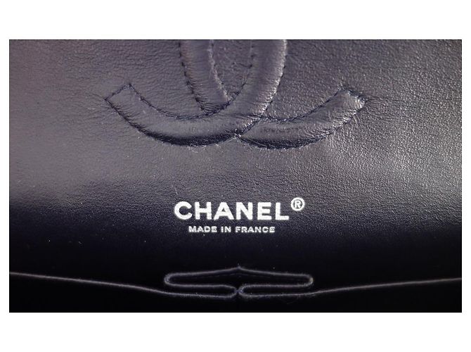 Timeless Borsa media Chanel Classic Blu navy - vista 8