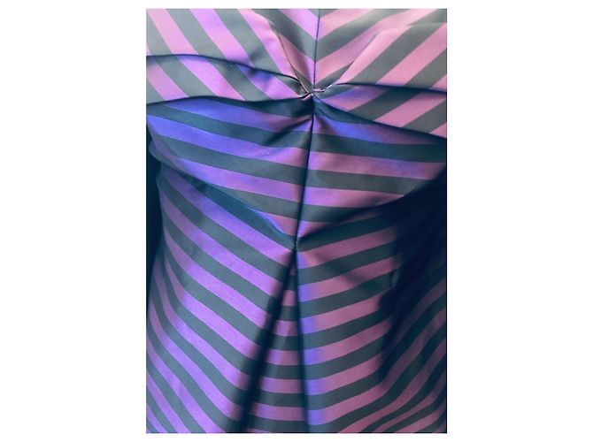 vestido Mangano a rayas Negro Púrpura - vista 2