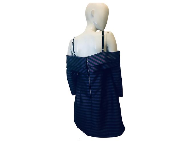 vestido Mangano a rayas Negro Púrpura - vista 3