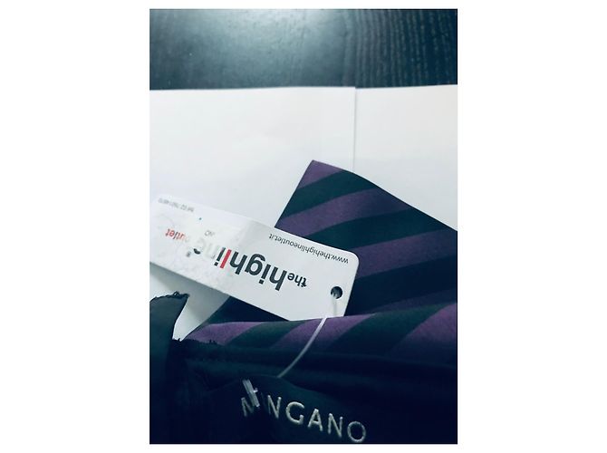 vestido Mangano a rayas Negro Púrpura - vista 5