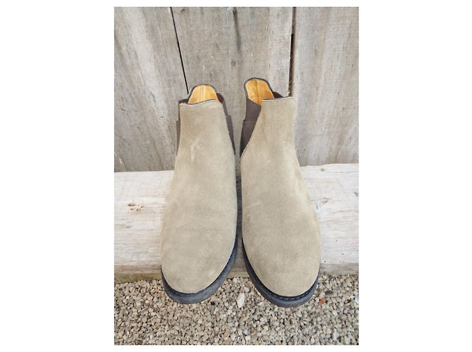 Botas Chelsea Paraboot Ante Beige 39 - vista 3