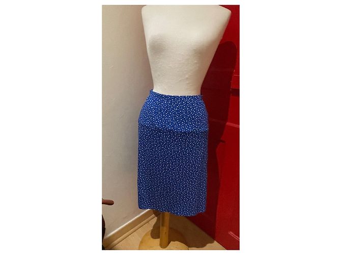 Falda Agnès b. Estampado Geométrico Azul Viscosa Multicolor - vista 4