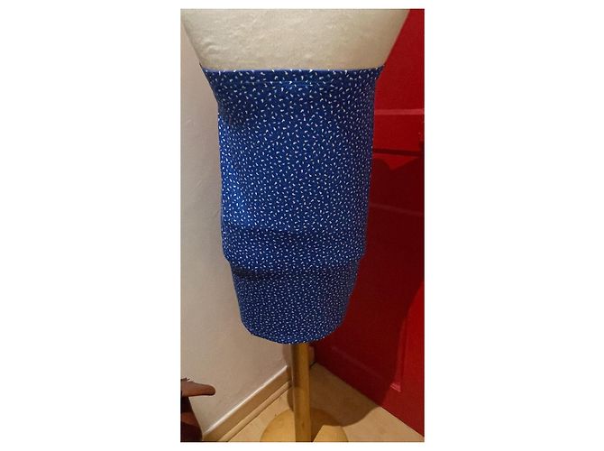 Falda Agnès b. Estampado Geométrico Azul Viscosa Multicolor - vista 5