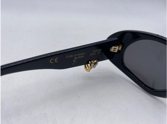Autre Marque Nicht signierte / Unsigned Sonnenbrille T. Kunststoff Schwarz - Ansicht 3