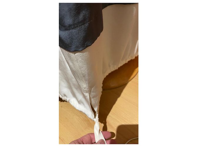 Tibi Seiden Cape Kleid Grau Creme Hellgrün - Ansicht 5
