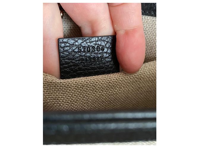 Borsa a tracolla Gucci Interlocking GG catena pelle nera Nero - vista 15