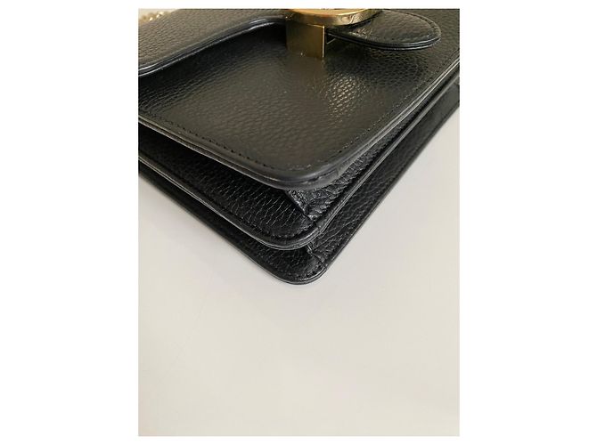 Borsa a tracolla Gucci Interlocking GG catena pelle nera Nero - vista 6